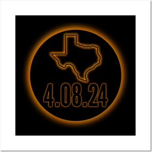 Texas Total solar eclipse 4.08.2024 Posters and Art